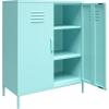 imageNovogratz Cache 2 Door Metal Locker Storage Mint Cabinet