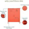 imageNovogratz Cache 2 Door Metal Locker Style Storage Accent Cabinet Orange