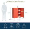 imageNovogratz Cache 2 Door Metal Locker Style Storage Accent Cabinet Orange