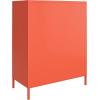 imageNovogratz Cache 2 Door Metal Locker Style Storage Accent Cabinet Orange