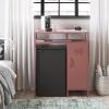 imageNovogratz Cache Metal LockerStyle Mini Refrigerator Organizer ParchmentDusy Rose