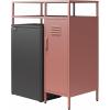 imageNovogratz Cache Metal LockerStyle Mini Refrigerator Organizer ParchmentDusy Rose