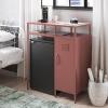 imageNovogratz Cache Metal LockerStyle Mini Refrigerator Organizer ParchmentDusy Rose
