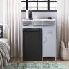 imageNovogratz Cache Metal LockerStyle Mini Refrigerator Organizer ParchmentPowder Blue
