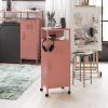 imageNovogratz Cache Metal LockerStyle Mobile Storage Cart Powder BlueDusy Rose