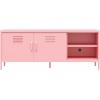 imageNovogratz Cache Metal LockerStyle TV Stand for TVs up to 65quot OrangeBashful Pink