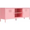 imageNovogratz Cache Metal LockerStyle TV Stand for TVs up to 65quot OrangeBashful Pink
