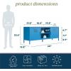 imageNovogratz Cache Metal LockerStyle TV Stand for TVs up to 65quot OrangeBright Blue