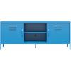 imageNovogratz Cache Metal LockerStyle TV Stand for TVs up to 65quot OrangeBright Blue