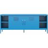 imageNovogratz Cache Metal LockerStyle TV Stand for TVs up to 65quot OrangeBright Blue