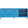 imageNovogratz Cache Metal LockerStyle TV Stand for TVs up to 65quot OrangeBright Blue