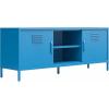 imageNovogratz Cache Metal LockerStyle TV Stand for TVs up to 65quot OrangeBright Blue