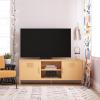imageNovogratz Cache Metal LockerStyle TV Stand for TVs up to 65quot OrangeYellow