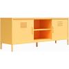 imageNovogratz Cache Metal LockerStyle TV Stand for TVs up to 65quot OrangeYellow