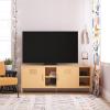 imageNovogratz Cache Metal LockerStyle TV Stand for TVs up to 65quot OrangeYellow