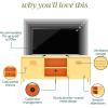 imageNovogratz Cache Metal LockerStyle TV Stand for TVs up to 65quot OrangeYellow