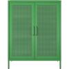 imageNovogratz Channing 2 Door Accent CabinetMesh Metal Locker Kelly GreenKelly Green