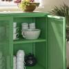imageNovogratz Channing 2 Door Accent CabinetMesh Metal Locker Kelly GreenKelly Green