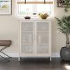 imageNovogratz Channing 2 Door Accent CabinetMesh Metal Locker Kelly GreenParchment