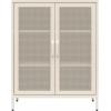 imageNovogratz Channing 2 Door Accent CabinetMesh Metal Locker Kelly GreenParchment