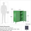 imageNovogratz Channing 2 Door Accent CabinetMesh Metal Locker Kelly GreenTerracotta