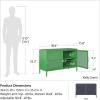 imageNovogratz Channing 2 Door Storage CabinetMesh Metal Locker NavyNavy