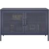 imageNovogratz Channing 2 Door Storage CabinetMesh Metal Locker NavyNavy
