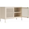imageNovogratz Channing 2 Door Storage CabinetMesh Metal Locker NavyParchment