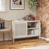 imageNovogratz Channing 2 Door Storage CabinetMesh Metal Locker NavyParchment
