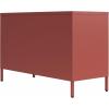 imageNovogratz Channing 2 Door Storage CabinetMesh Metal Locker NavyTerracotta