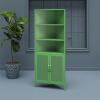 imageNovogratz Channing Corner Storage Cabinet with 2 Doors Navy BlueKelly Green