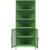 imageNovogratz Channing Corner Storage Cabinet with 2 Doors Navy BlueKelly Green