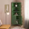 imageNovogratz Channing Corner Storage Cabinet with 2 Doors Navy BlueKelly Green
