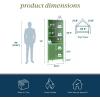 imageNovogratz Channing Corner Storage Cabinet with 2 Doors Navy BlueKelly Green