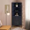 imageNovogratz Channing Corner Storage Cabinet with 2 Doors Navy BlueNavy