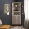 imageNovogratz Channing Corner Storage Cabinet with 2 Doors Navy BlueParchment