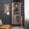 imageNovogratz Channing Corner Storage Cabinet with 2 Doors Navy BlueParchment