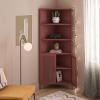imageNovogratz Channing Corner Storage Cabinet with 2 Doors Navy BlueTerracotta