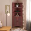 imageNovogratz Channing Corner Storage Cabinet with 2 Doors Navy BlueTerracotta