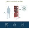 imageNovogratz Channing Corner Storage Cabinet with 2 Doors Navy BlueTerracotta