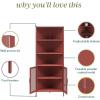 imageNovogratz Channing Corner Storage Cabinet with 2 Doors Navy BlueTerracotta