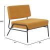 imageNovogratz Ciara Accent Chair Living Room Furniture Mustard Linen