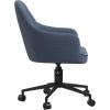 imageNovogratz Her Majesty Office Chair with Casters Adjustable Height and Swivel Motion Blue Linen