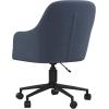 imageNovogratz Her Majesty Office Chair with Casters Adjustable Height and Swivel Motion Blue Linen