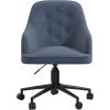 imageNovogratz Her Majesty Office Chair with Casters Adjustable Height and Swivel Motion Blue Linen