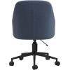 imageNovogratz Her Majesty Office Chair with Casters Adjustable Height and Swivel Motion Blue Linen