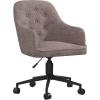 imageNovogratz Her Majesty Office Chair with Casters Adjustable Height and Swivel Motion Gray Linen