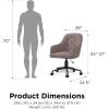 imageNovogratz Her Majesty Office Chair with Casters Adjustable Height and Swivel Motion Gray Linen