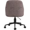 imageNovogratz Her Majesty Office Chair with Casters Adjustable Height and Swivel Motion Gray Linen
