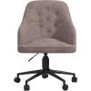 imageNovogratz Her Majesty Office Chair with Casters Adjustable Height and Swivel Motion Gray Linen